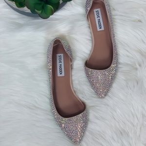 NWT Steve Madden rhinestone bling Estela flats   